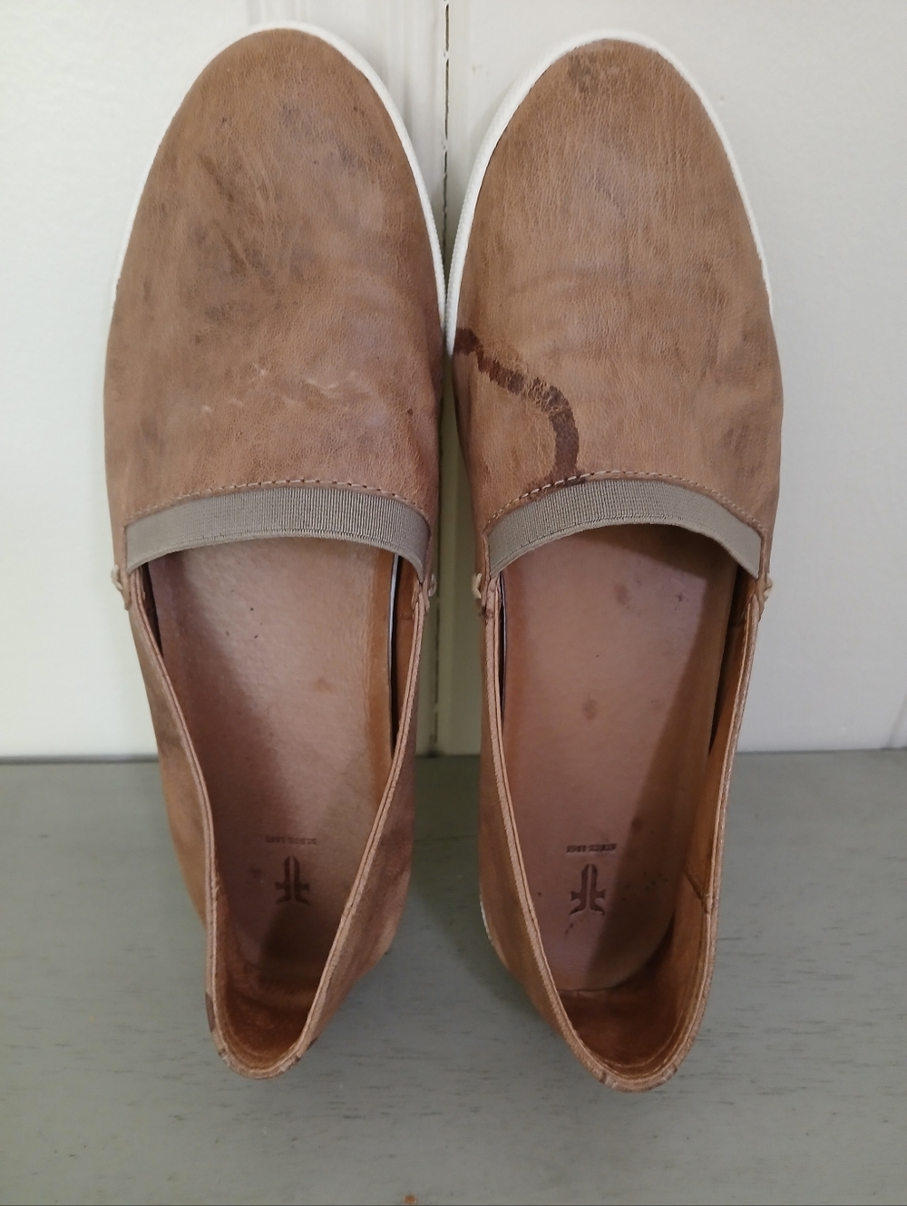 ***Fair*** Frye 8 Melanie Brown Leather Slip On Flats Shoes Loafers slip on - Picture 4 of 8